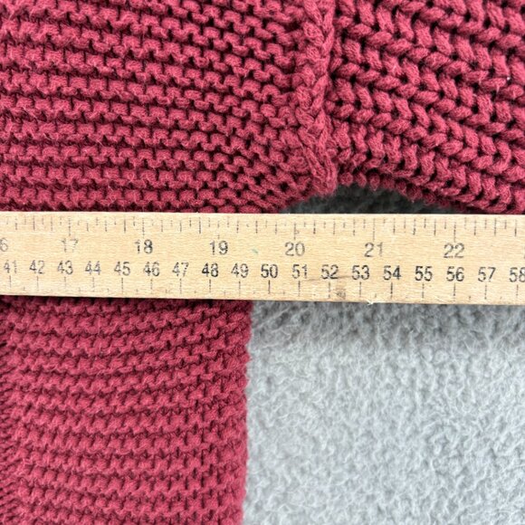 Free People Dream Cable Knit Crewneck Sweater Cabernet Burgundy Red Size XS - Picture 4 of 9